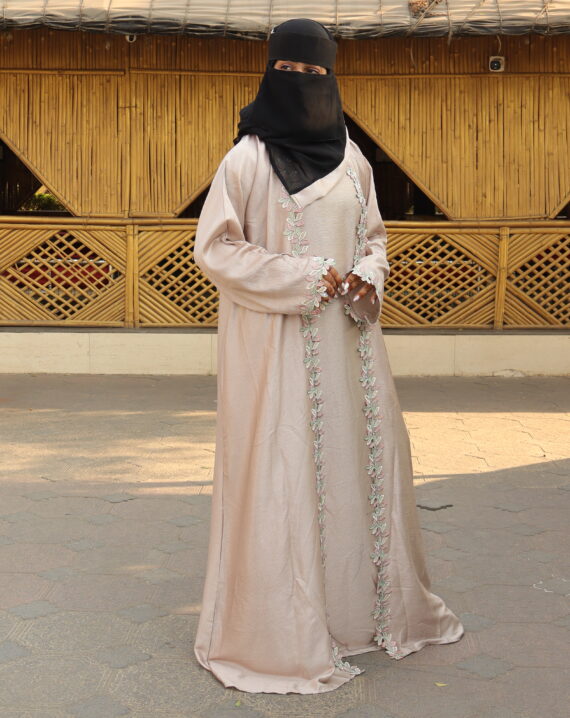 Zoom Shining Jacket Lace Abaya - Image 2