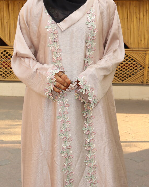 Zoom Shining Jacket Lace Abaya - Image 3