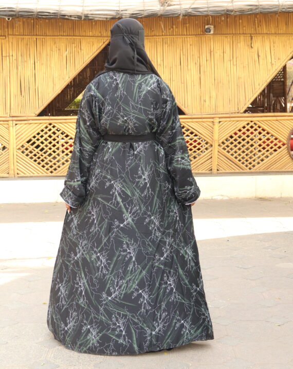 TikTok Print jacket Abaya - Image 4
